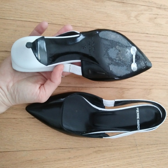 Pierre Hardy black white kitten heel slingback - Picture 2 of 8